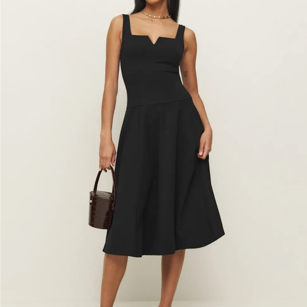 Reformation Kaylor Black Sleeveless Dress